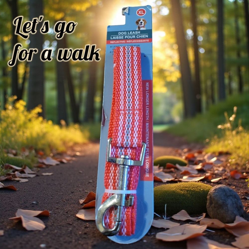 1 Polyester Dog Leash Greenbrier Kennel Club XL 60" X 1" Metal Latch Reflective